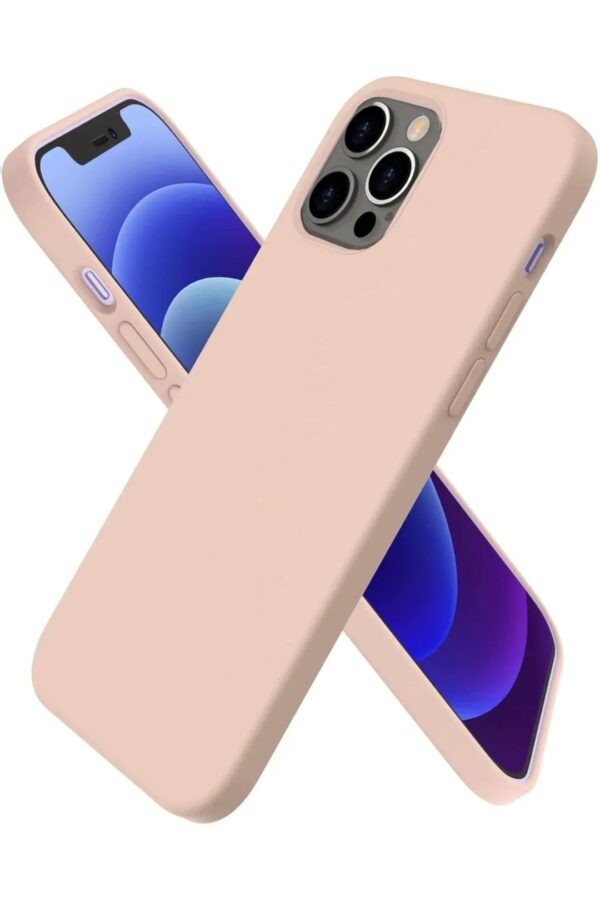 Newface Apple iPhone 12 Pro Kılıf First Silikon - Siyah - Pudra